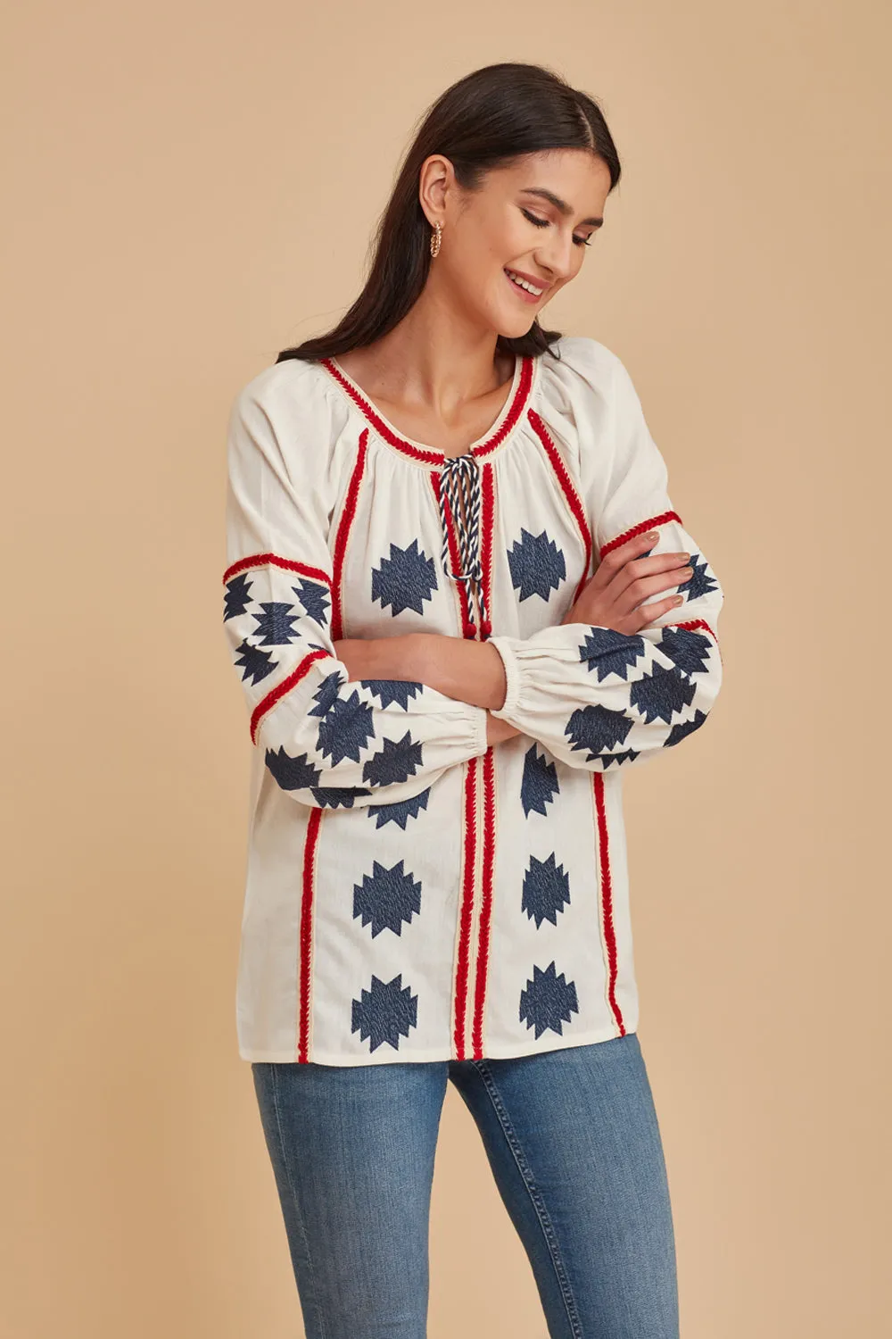 The Boho Embroidered Blouse
