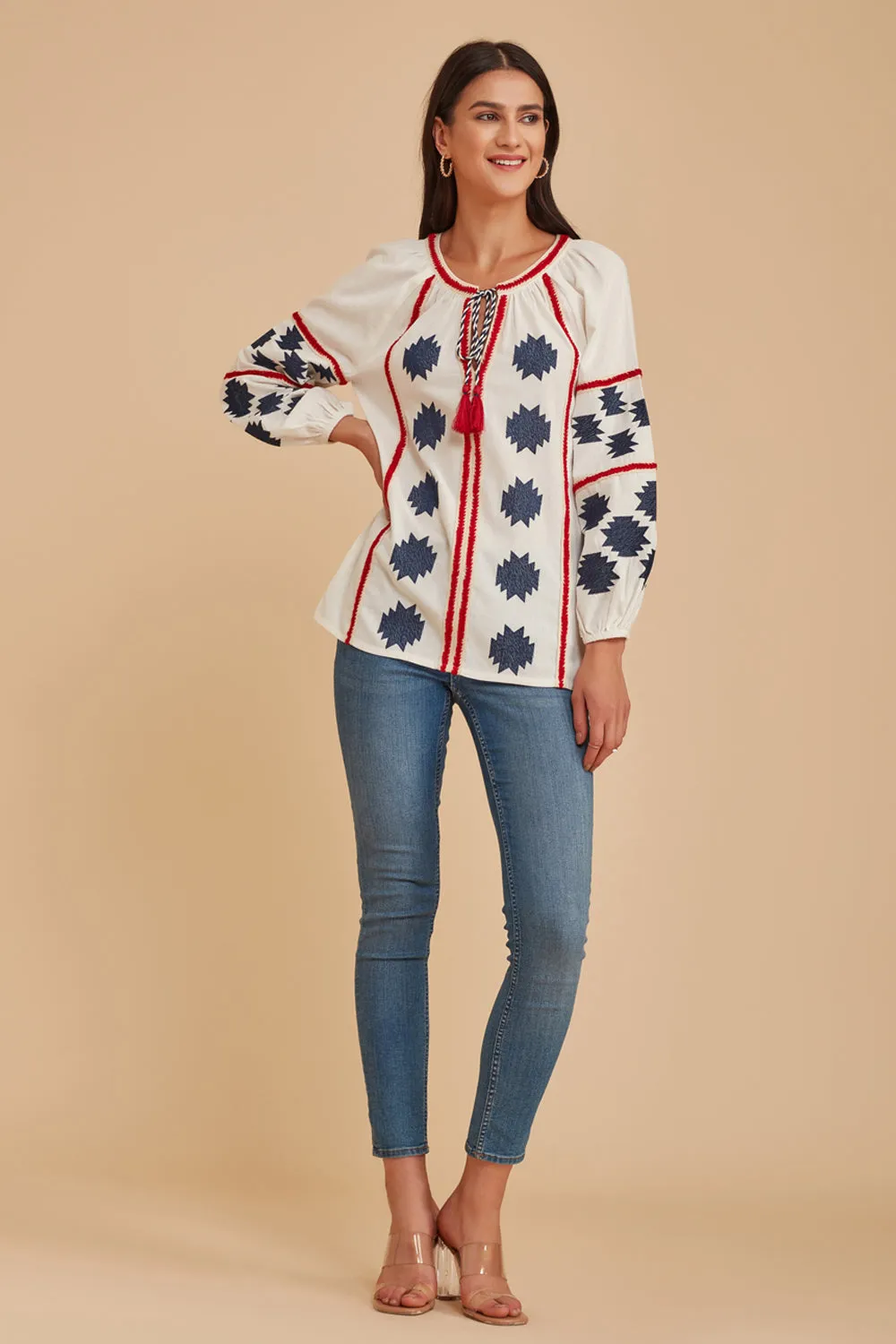 The Boho Embroidered Blouse