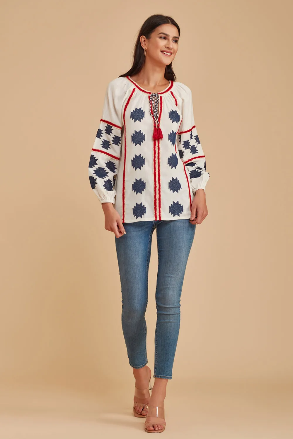 The Boho Embroidered Blouse