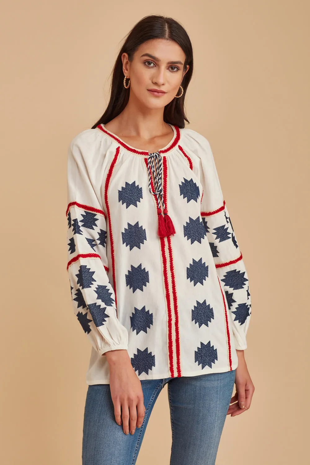 The Boho Embroidered Blouse