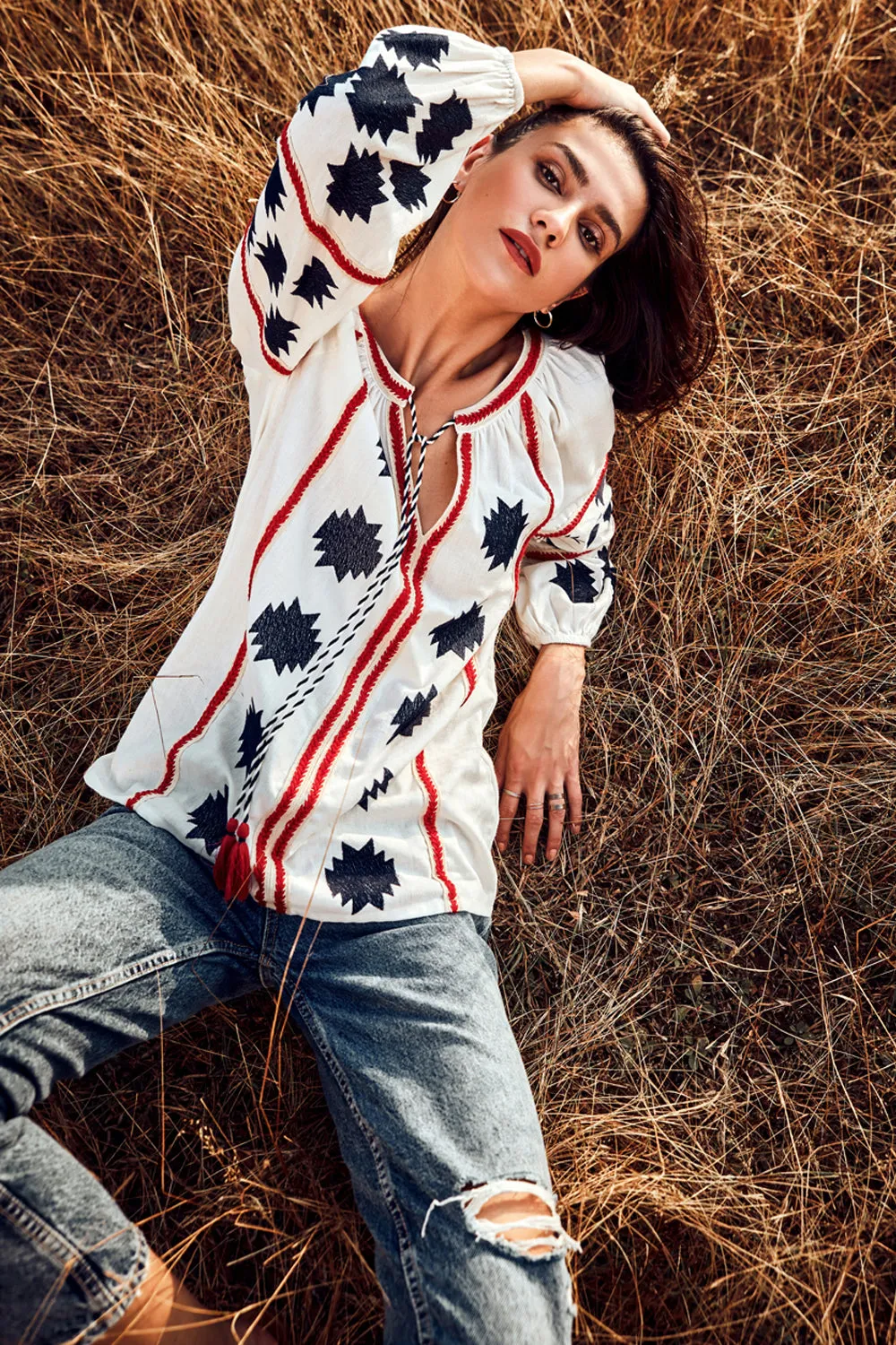 The Boho Embroidered Blouse