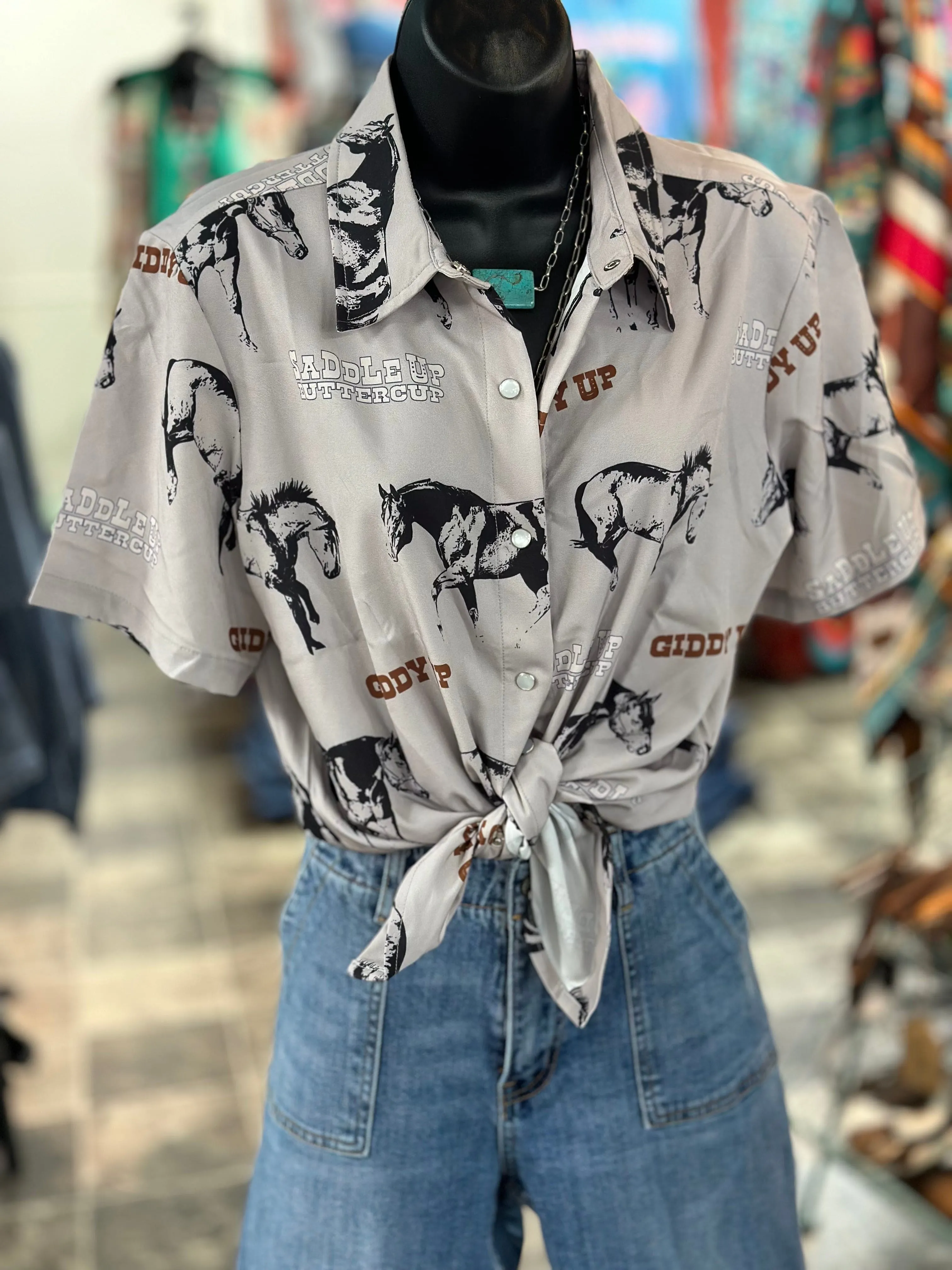 The Saddle Up Buttercup Snap Front Shirt