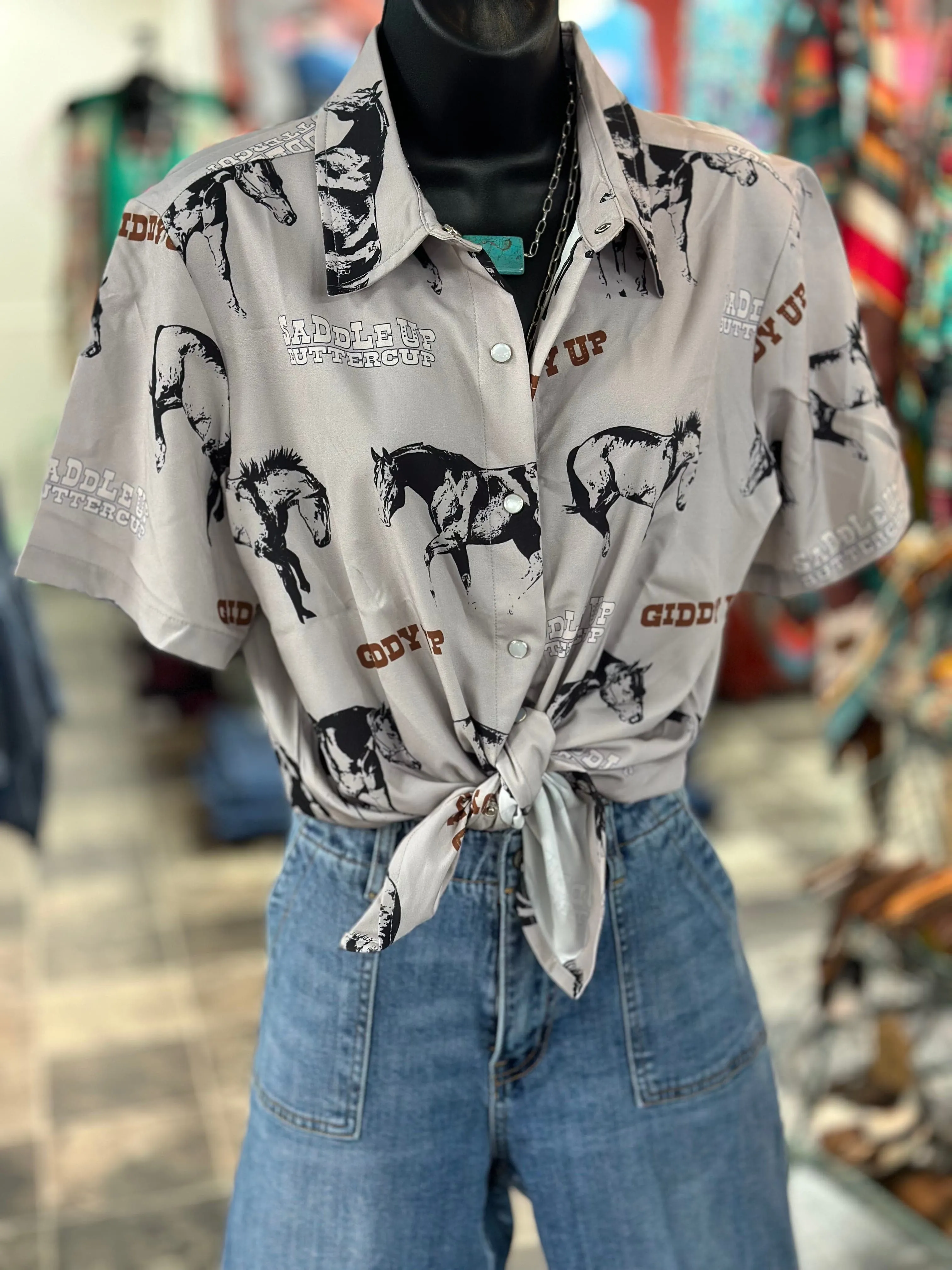 The Saddle Up Buttercup Snap Front Shirt