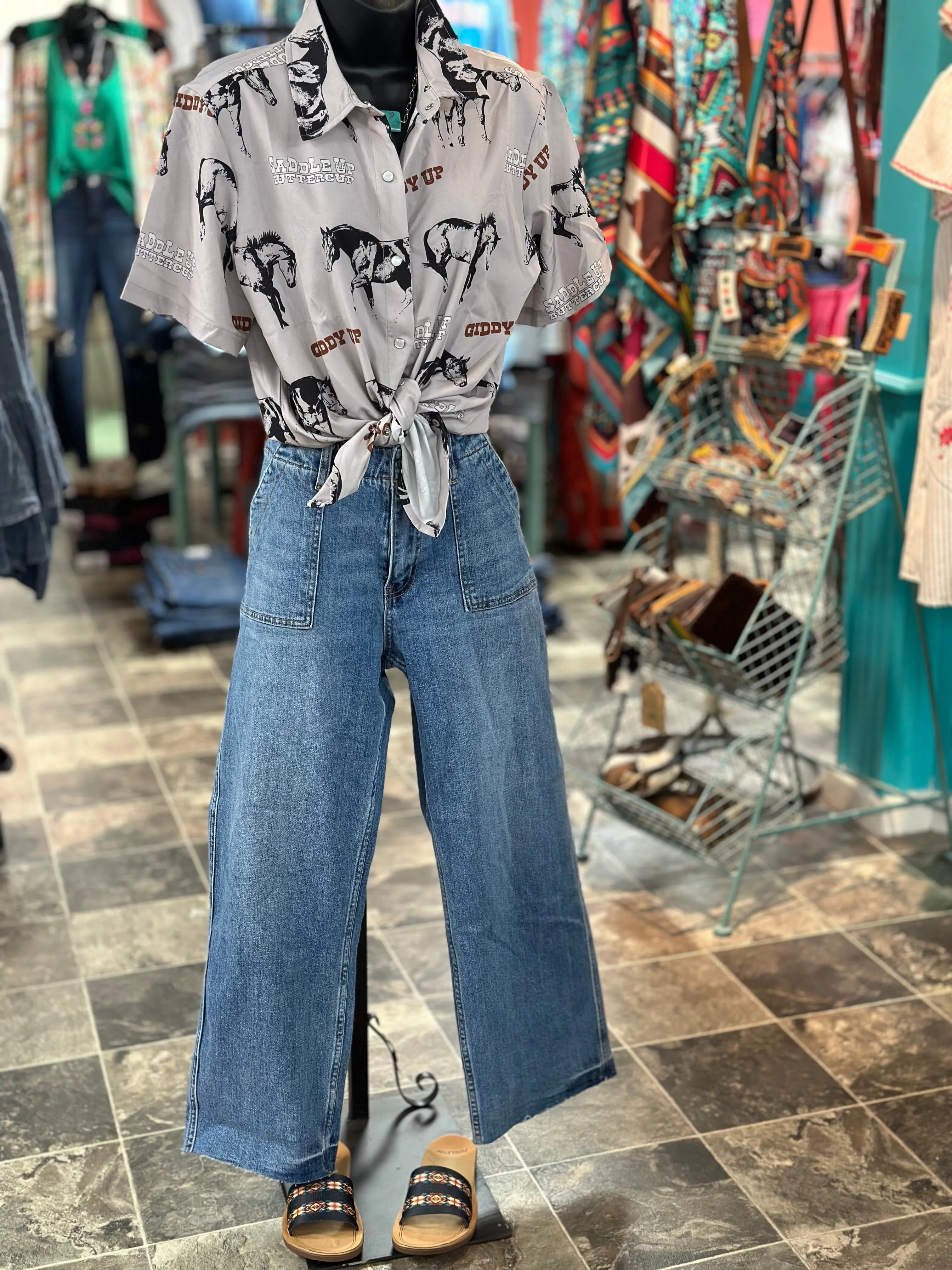 The Saddle Up Buttercup Snap Front Shirt