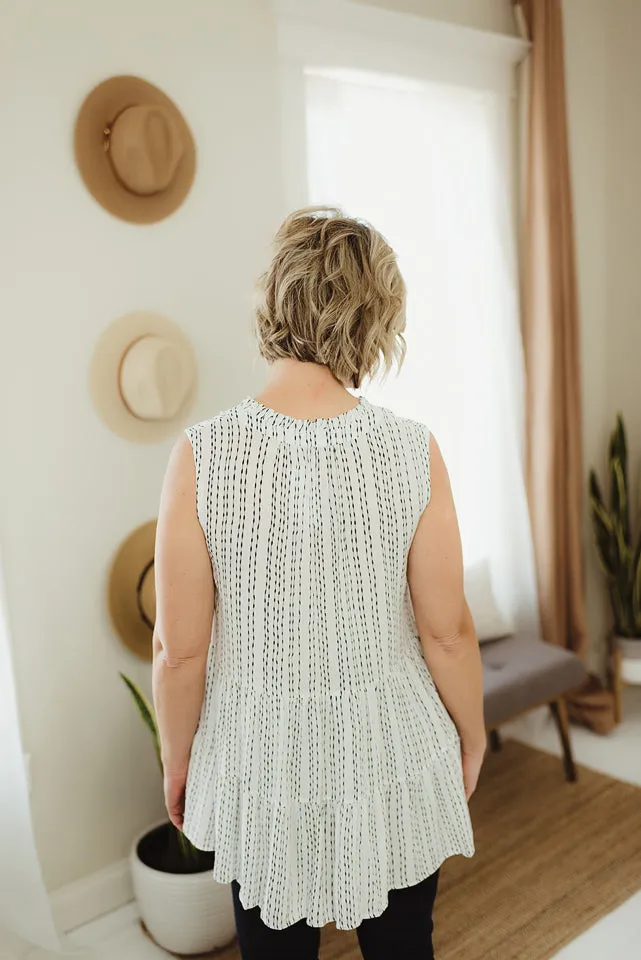 Tiered Tie Neck