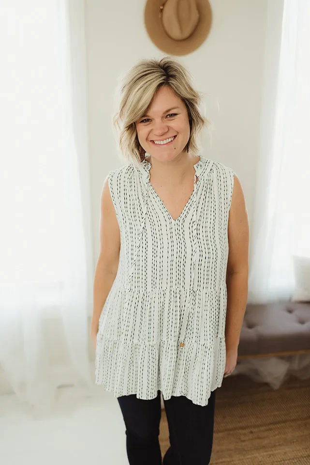 Tiered Tie Neck