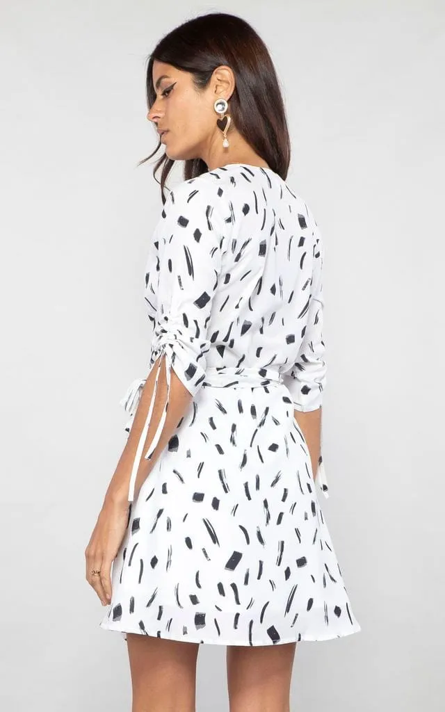 Trixie Mini Dress In Black And White