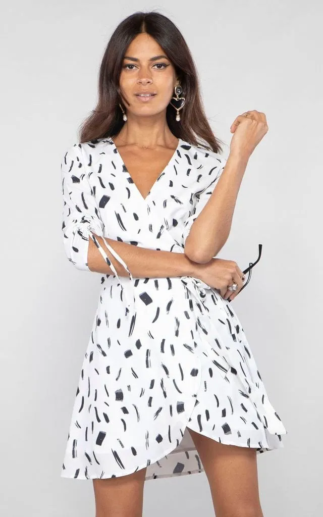 Trixie Mini Dress In Black And White