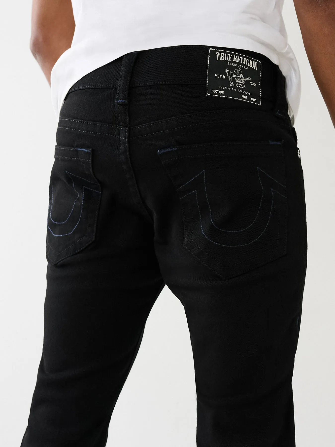 True Religion Mens SN Matt Skinny Fit Black Mid Rise Jeans