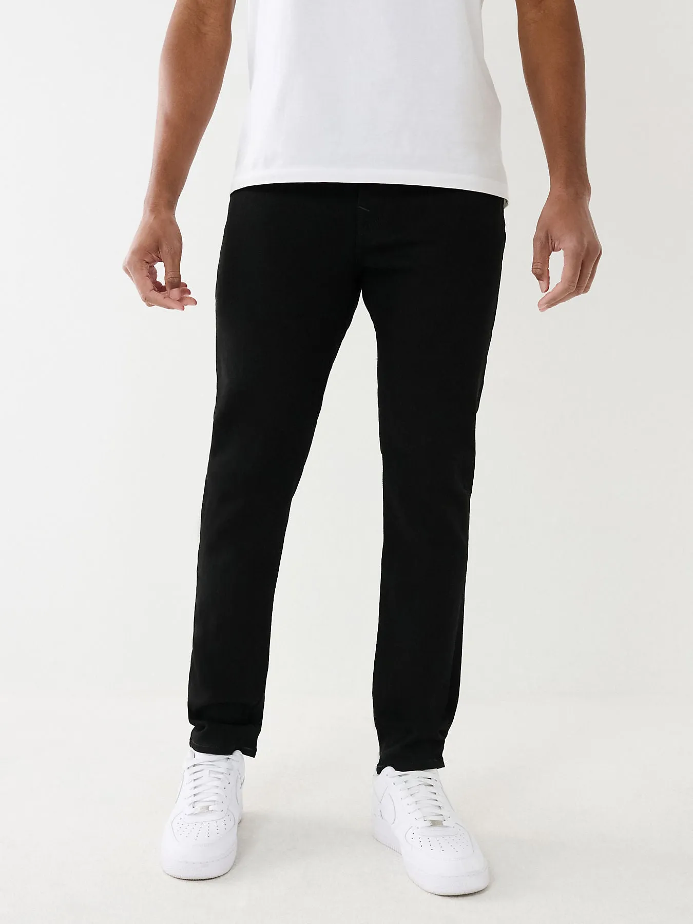 True Religion Mens SN Matt Skinny Fit Black Mid Rise Jeans