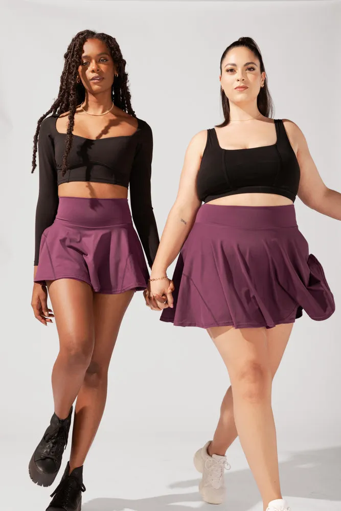 Twirl Skort - Plum