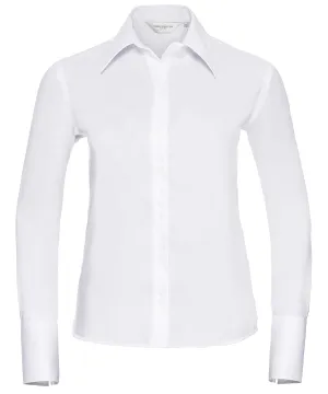 White - Women's long sleeve ultimate non-iron shirt