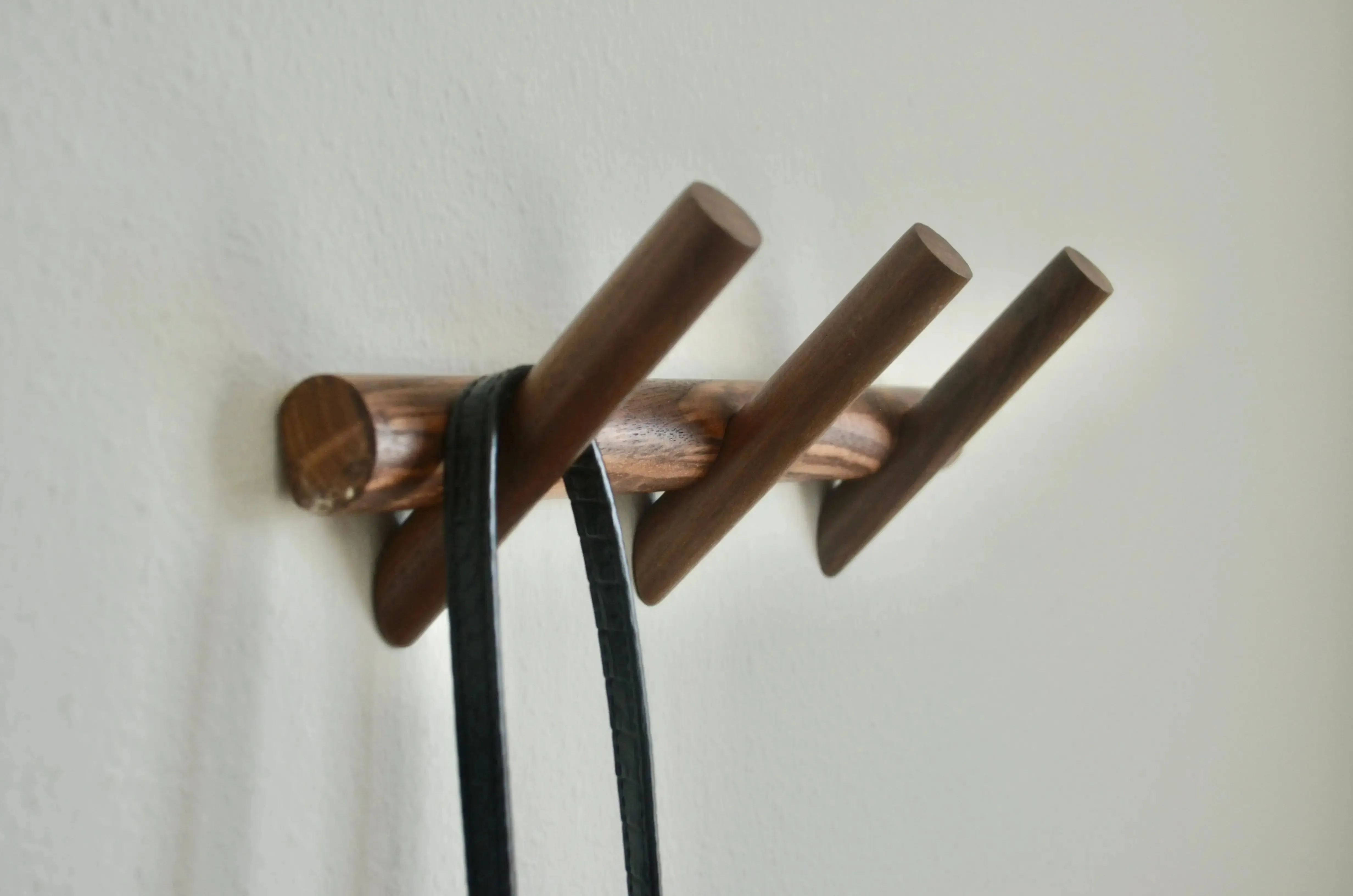Wood Coat Rack Modern Wall Mounted Hat and Towel Hanger Wooden Hooks Robe Racks - Small - Large