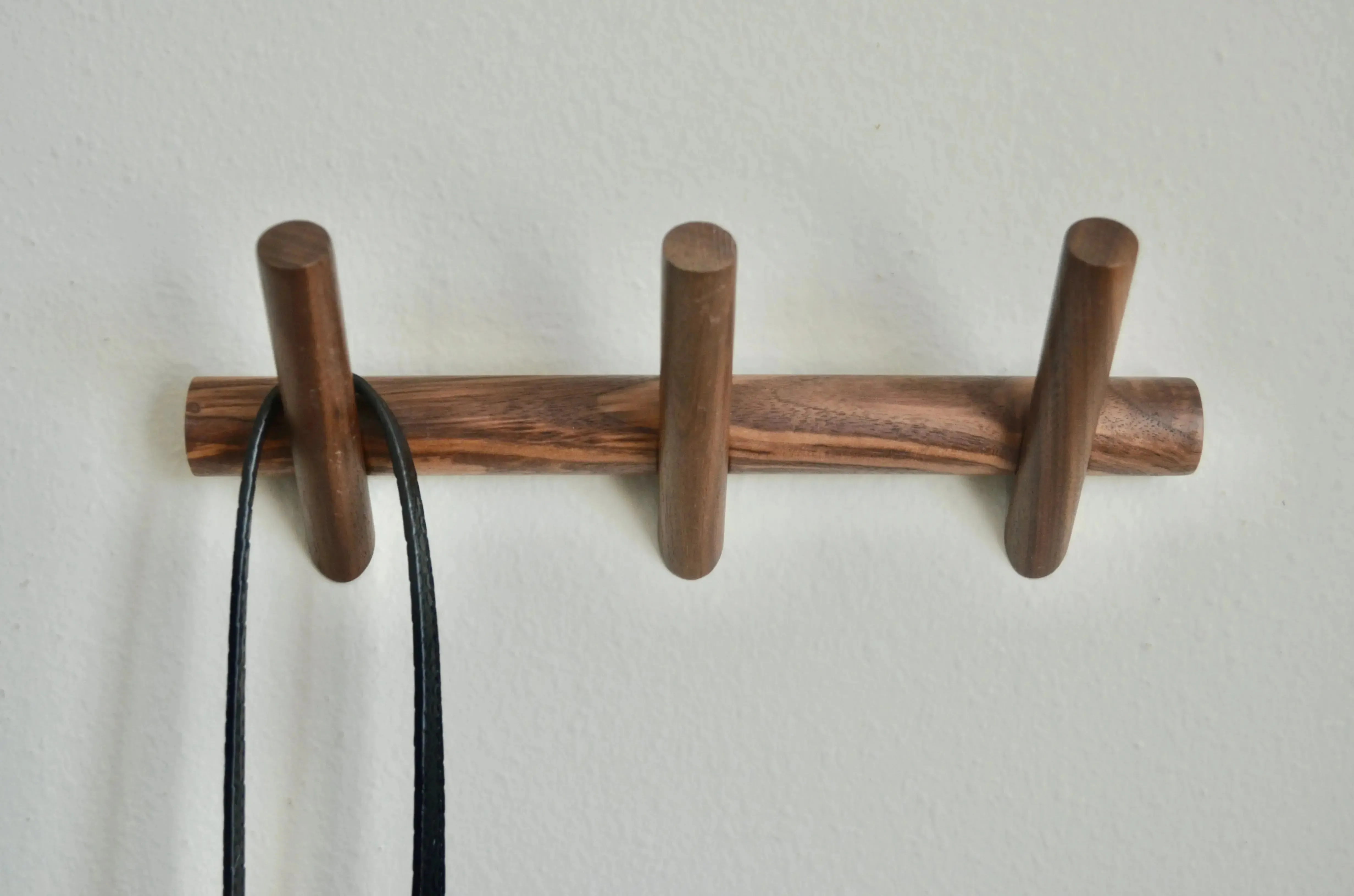 Wood Coat Rack Modern Wall Mounted Hat and Towel Hanger Wooden Hooks Robe Racks - Small - Large