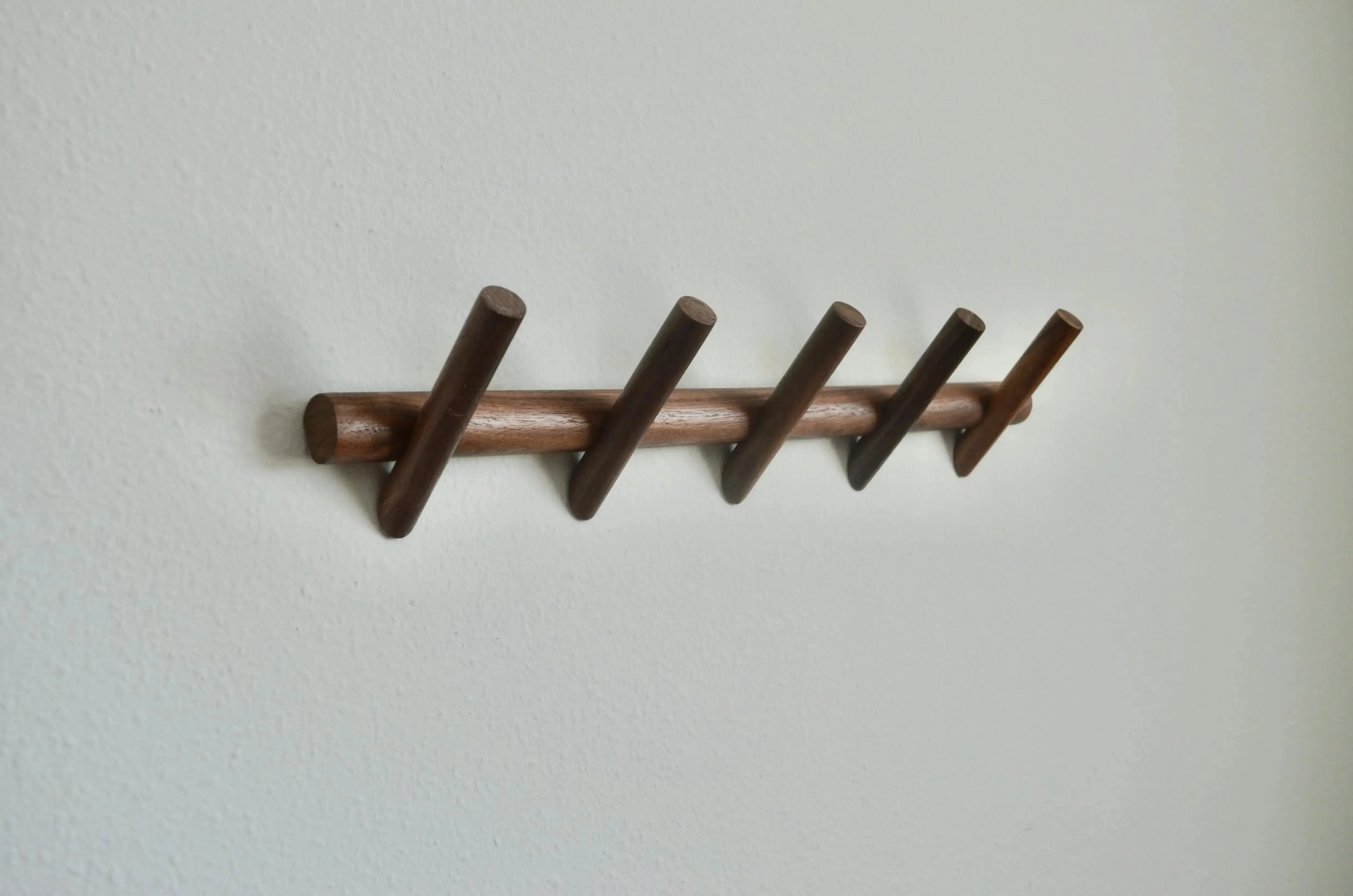 Wood Coat Rack Modern Wall Mounted Hat and Towel Hanger Wooden Hooks Robe Racks - Small - Large