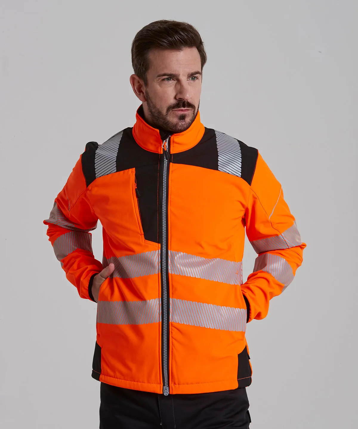 Yellow/Black - PW3 Hi-vis softshell jacket (T402)